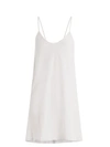 Skin Scoop-neck Pima-cotton Slip Dress In White