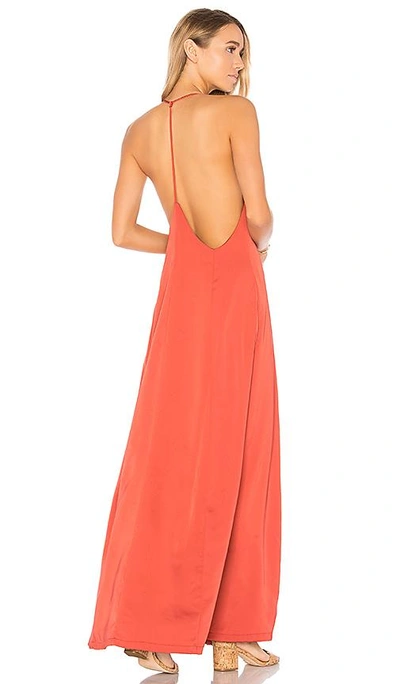 By The Way. Tess Satin Maxi Dress In Red