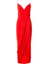 Shona Joy Cocktail Draped Dress In Red