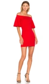 Susana Monaco Flutter Sleeve Dress In Red