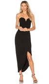 Shona Joy Draped Dress In Black