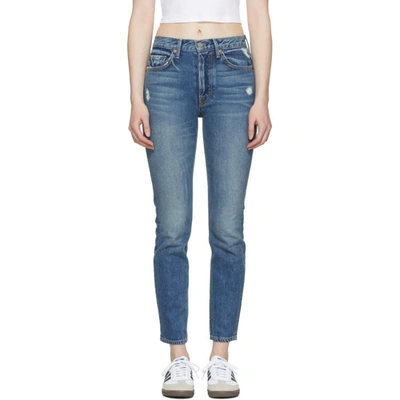 Grlfrnd Karolina High Waist Skinny Jeans In Blue