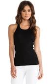 Splendid 2x1 Racer Back Tank In Black