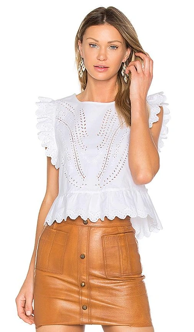 Aje Shrimpton Leather Mini Skirt In White