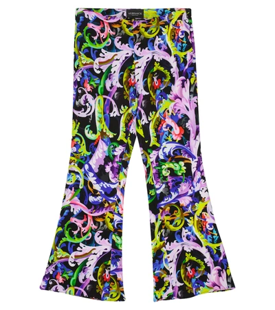 Versace Kids' Little Girl's & Girl's Baroccoflage Print Flare Pants