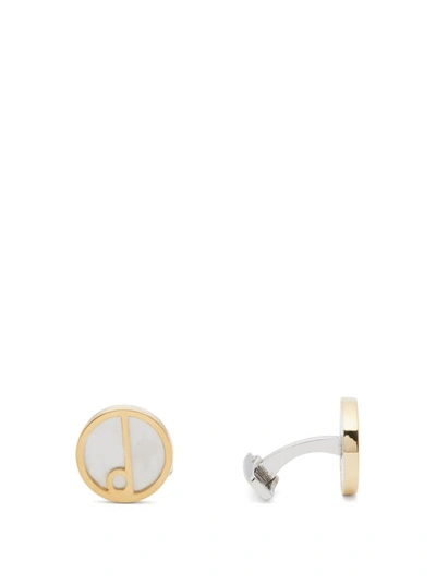 Dunhill D-series Sterling-silver And 18k Gold Cufflinks