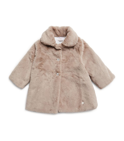 Paz Rodriguez Babies' Faux Fur Coat (3-24 Months) In Brown
