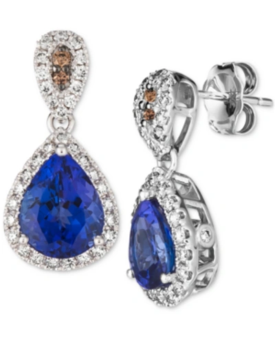 Le Vian Blueberry Tanzanite (2 Ct. T.w.) & Diamond (5/8 Ct. T.w.) Drop Earrings In 14k White Gold