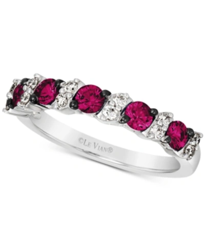 Le Vian Passion Ruby (1-1/20 Ct. T.w.) & Nude Diamond (1/5 Ct .t.w.) Band In 14k White Gold