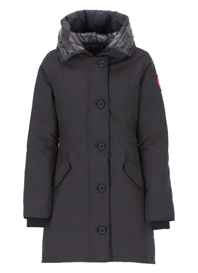 Canada Goose Rossclair Hooded Down Parka In Black