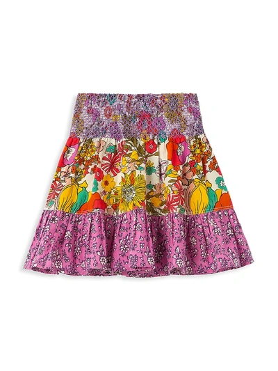 Peek Kids' Little Girl's & Girl's Floral-print Smocked Skirt