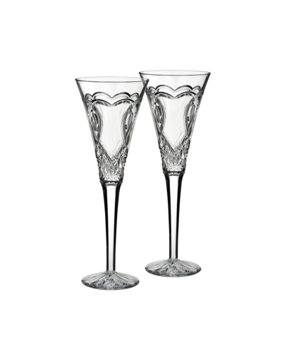 Waterford Wedding Toasting Flute 7 Oz, Set Of 2 In Clear