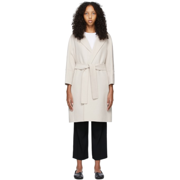 s Max Mara White Wool Arona Coat In 005 White | ModeSens