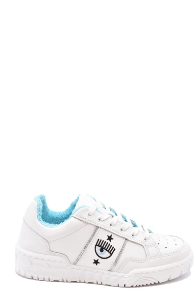 Chiara Ferragni White Leather Cf1 Sneakers