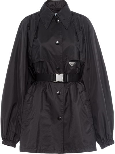 Prada Light Re-nylon Safari Jacket In Black