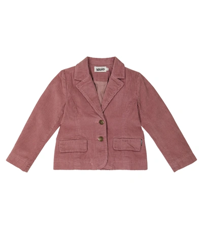 Molo Kids' Harrietta Corduroy Jacket In Pink
