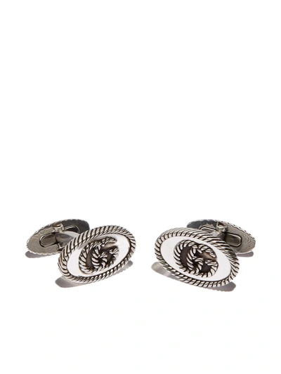 Gucci Sterling Silver Double G Cufflinks