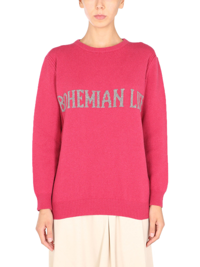 Alberta Ferretti Womens Pink Sweater