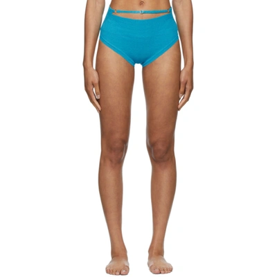 Jacquemus Blue La Montagne 'la Culotte Picchu' Briefs In 340 Turquoi