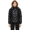 Moncler Brouel Water Resistant Lacquered Down Puffer Coat In Black