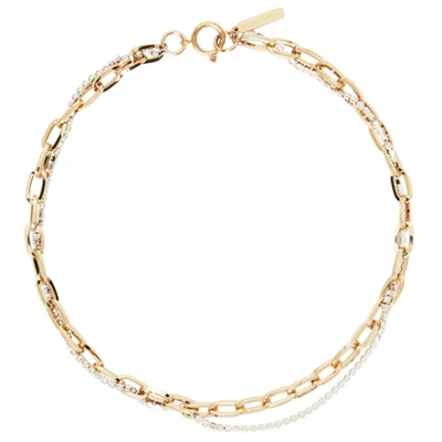 Justine Clenquet Silver & Gold Kristen Necklace In Pale Gold
