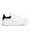 Alexander Mcqueen White And Black Crystal Classic Sneakers In Black White