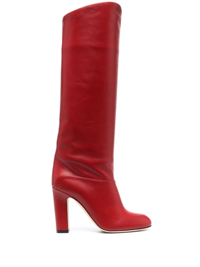 Paris Texas Red Knee-length Leather Boots