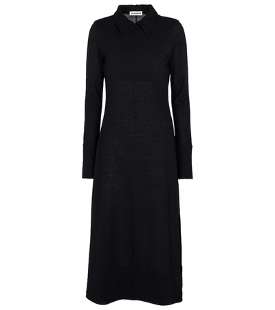 Jil Sander Chain-detail Knitted Dress In Black