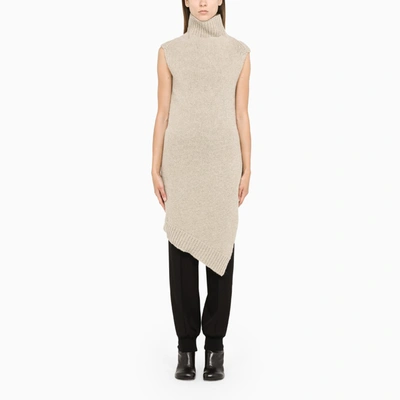 Jil Sander Beige Waistcoat Pullover