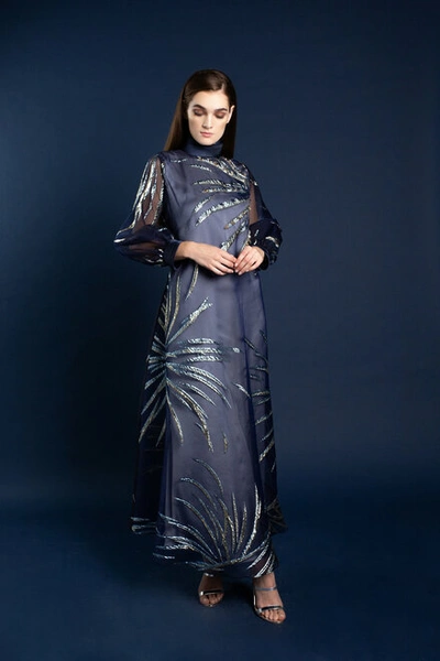 Anaya Saara Organza Embellished Maxi Dress