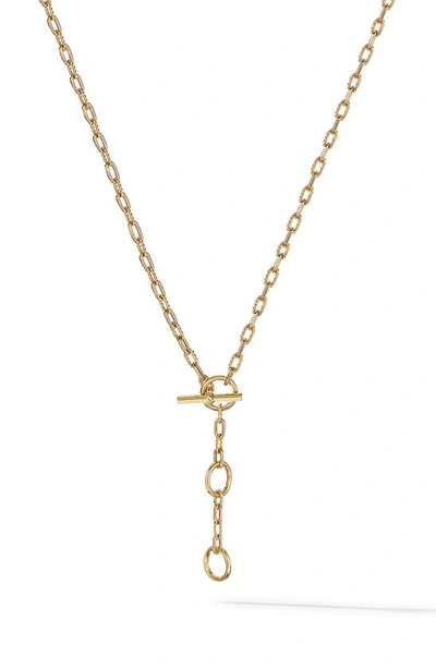 David Yurman Madison Three-ring Chain Necklace In 18k Gold, 3mm, 15-17"l In Yellow Gold