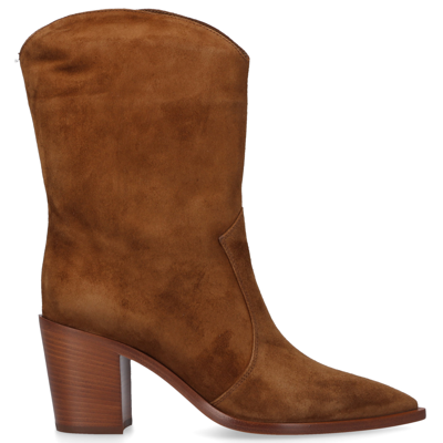 Gianvito Rossi Denver Ankle Boots In Brown