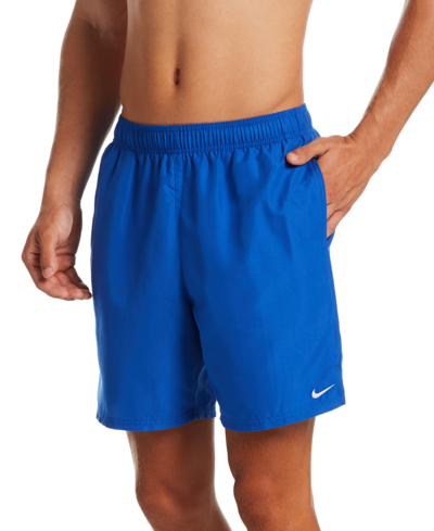 Nike Men's Big & Tall Essential Lap Dwr Solid 9" Swim Trunks In Game Royal