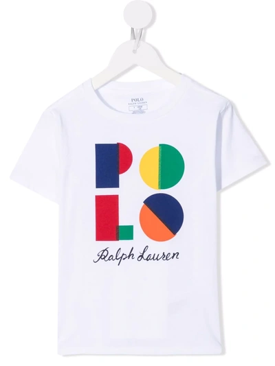 Ralph Lauren Kids' Logo-print T-shirt In White