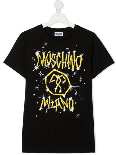 Moschino Boys Black Kids Graphic-print Cotton T-shirt 4-14 Years 8 Years