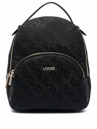 Liu •jo Liu Jo Women's Af1159e008722222 Black Polyurethane Backpack In Schwarz