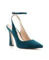 Nine West Women's Tabita Ankle Strap Dress Pumps Women's Shoes In Teal Suede