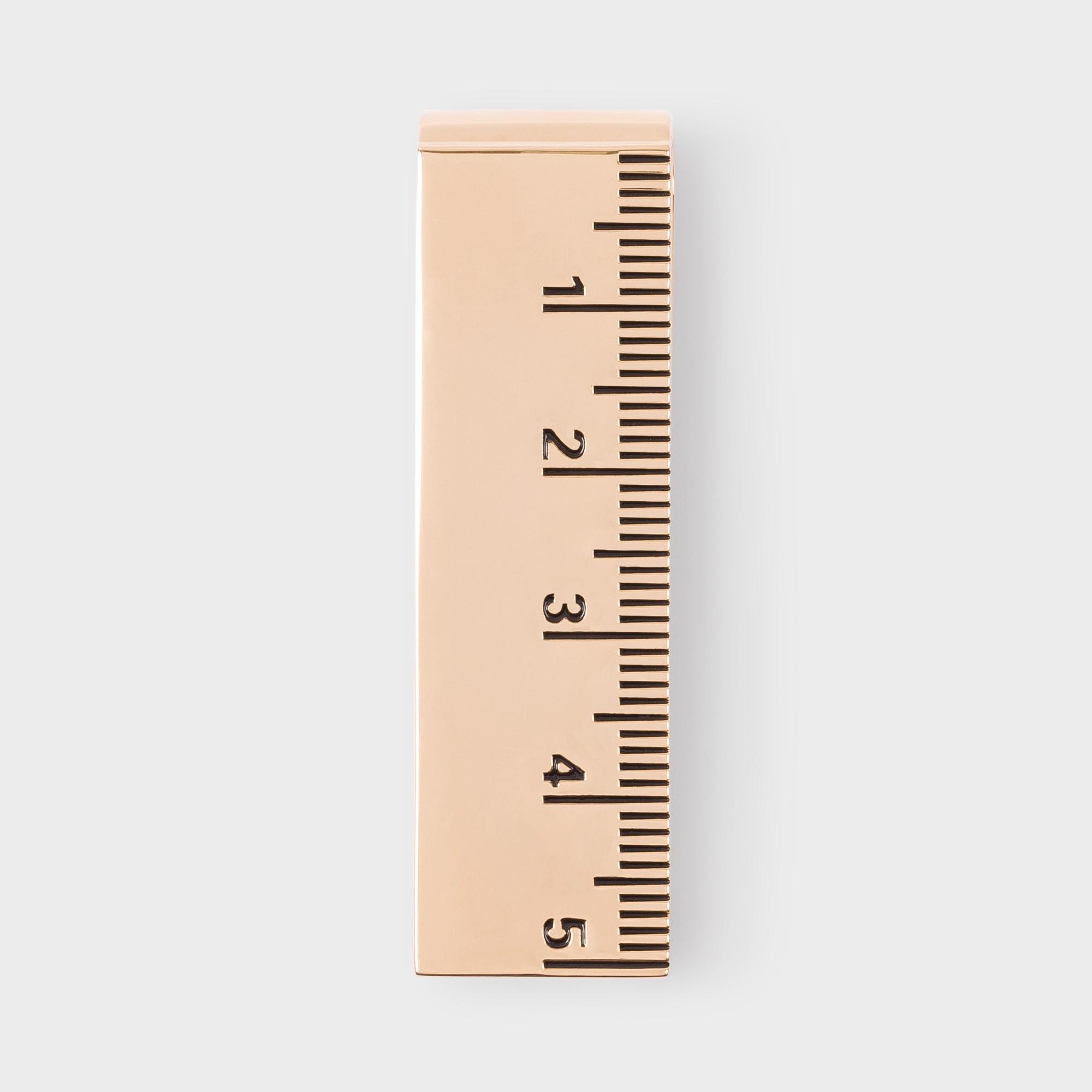 Ruler Money Clip In Brass - 
