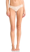 Hanky Panky Signature Lace Petite Low Rise Thong In Beige
