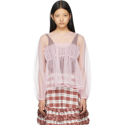 Molly Goddard Pink Tulle Alby Blouse