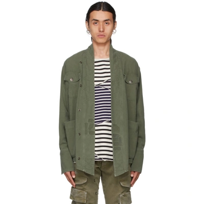 Greg Lauren Ssense Exclusive Khaki Baker Studio Jacket In Army