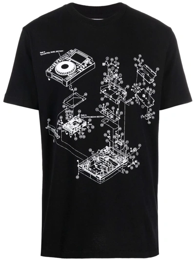 Off-white Pioneer Short-sleeve Graphic T-shirt In Black