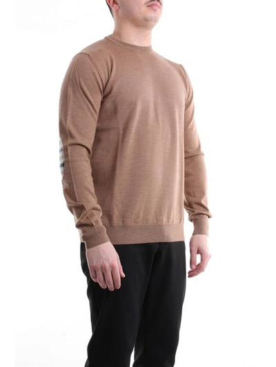 Aquascutum Camel-colored Crewneck Sweater In Brown