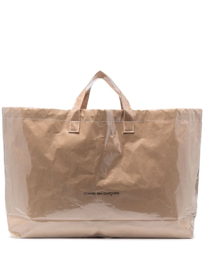 Comme Des Garçons Ladies Acces Kraft Paper Bag In Nude