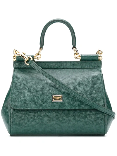 Dolce & Gabbana Mini Sicily Shoulder Bag In Green