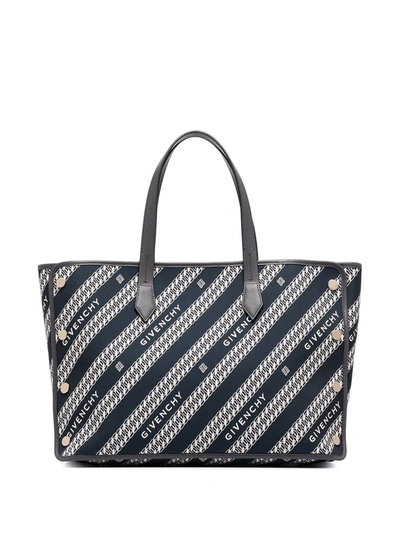 Givenchy Bond Medium Shopping Bag In Oil Blue