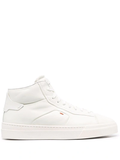 Santoni Despoil Sneakers In White Leather