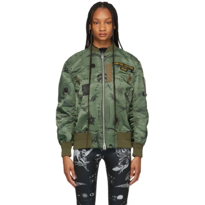 Sacai + Jean Paul Gaultier + Dr. Woo Appliquéd Printed Shell