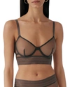 Else Bare Long-line Underwire Bra In Graphite