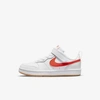 Nike Court Borough Low 2 Little Kids' Shoes In White/orange/summit White/sail